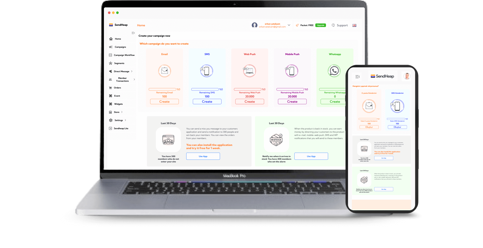SendHeap App